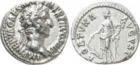NERVA (96-98). Denarius. Rome. 

Obv: IMP NERVA CAES AVG P M TR P II COS III P P. 
Laureate head right.
Rev: FORTVNA AVGVST. 
Fortuna standing le...