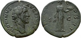 ANTONINUS PIUS (138-161). Sestertius. Rome. 

Obv: ANTONINVS AVG PIVS P P. 
Laureate head right.
Rev: TR POT COS II / S - C. 
Fides standing faci...