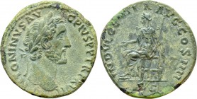 ANTONINUS PIUS (138-161). Sestertius. Rome. 

Obv: ANTONINVS AVG PIVS P P TR P XVII. 
Laureate head right.
Rev: INDVLGENTIA AVG COS IIII / S C. 
...
