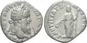 PERTINAX (193). Denarius. Rome. 

Obv: IMP CAES P HELV PERTIN AVG. 
Laureate head right.
Rev: LAETITIA TEMPOR COS II. 
Laetitia standing left, ho...