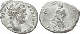 CLODIUS ALBINUS (Caesar, 193-195). Denarius. Rome. 

Obv: D CLOD SEPT ALBIN CAES. 
Bare head right.
Rev: COS II. 
Asclepius standing left, leanin...