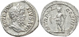 SEPTIMIUS SEVERUS (193-211). Denarius. Rome. 

Obv: SEVERVS PIVS AVG. 
Laureate head right.
Rev: PM TR P XIII COS III PP. 
Virtus standing left, ...