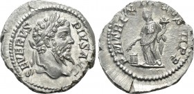 SEPTIMIUS SEVERUS (193-211). Denarius. Rome. 

Obv: SEVERVS PIVS AVG. 
Laureate head right.
Rev: P M TR P XIII COS III P P. 
Annona standing faci...