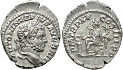 CARACALLA (197-217). Denarius. Rome. 

Obv: ANTONINVS PIVS AVG BRIT. 
Laureate head right.
Rev: PM TR P XV COS III PP. 
Salus seated left, feedin...