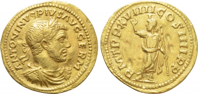 CARACALLA (197-217). Aureus. Rome.

Obv: ANTONINVS PIVS AVG GERM.
Laureate, d...