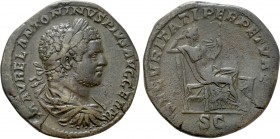 CARACALLA (198-217). Sestertius. Rome. 

Obv: M AVREL ANTONINVS PIVS AVG GERM. 
Laureate, draped and cuirassed bust right.
Rev: SECVRITATI PERPETV...