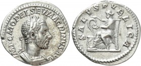 MACRINUS (217-218). Denarius. Rome. 

Obv: IMP C M OPEL SEV MACRINVS AVG. 
Laureate and cuirassed bust right.
Rev: PONTIF MAX TR P COS P P. 
Jupi...
