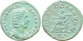 OTACILIA SEVERA (Augusta, 244-249). Sestertius. Rome. 

Obv: MARCIA OTACIL SEVERA AVG. 
Draped bust right, wearing stephane.
Rev: CONCORDIA AVGG /...