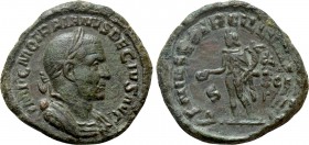 TRAJANUS DECIUS (249-251). Sestertius. Rome. 

Obv: IMP C M Q TRAIANVS DECIVS AVG. 
Laureate and cuirassed bust right.
Rev: GENIVS EXERC ILLVRICIA...