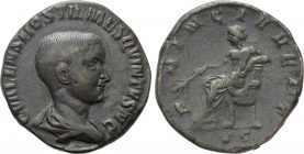 HOSTILIAN (Caesar, 250-251). Sestertius. Rome. 

Obv: C VALENS HOSTIL MES QVINTVS N C. 
Bareheaded and draped bust right.
Rev: PRINC IVVENT / S C....