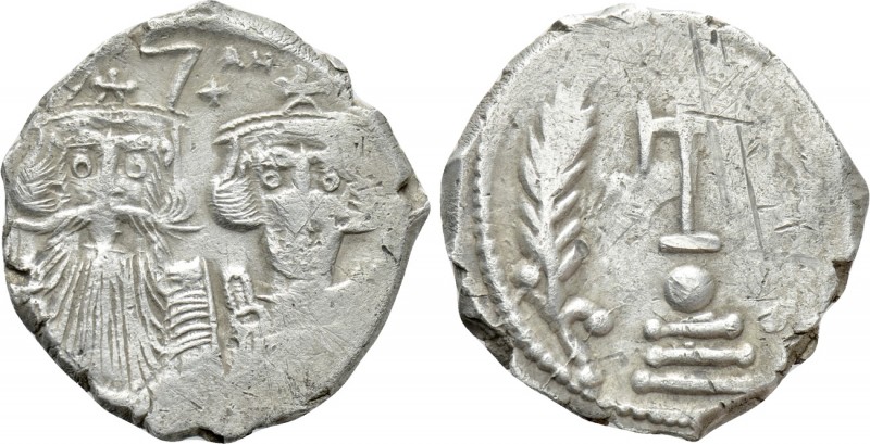 CONSTANS II with CONSTANTINE IV (641-668). Miliaresion. 'Ceremonial' coinage. 
...