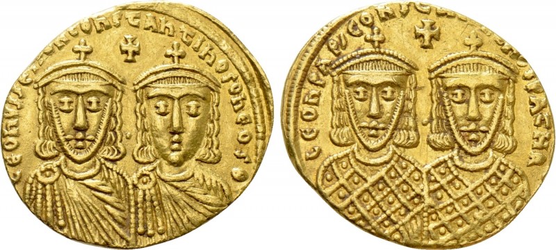 LEO IV THE KHAZAR with CONSTANTINE VI, LEO III and Constantine V (775-780) GOLD ...