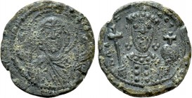 ALEXIUS III ANGELUS-COMNENUS (1195-1203). Half Tetarteron. Constantinople. 

Obv: MP - ΘV. 
Virgin Mary orans.
Rev: Alexius standing facing, holdi...