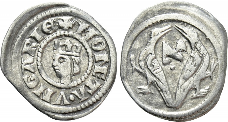HUNGARY. István V (1270-1272). Denar. 

Obv: + MONETA VNGARIE. 
Crowned head ...