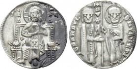 ITALY. Venice. Giovanni Dandolo (1280-1289). Grosso. 

Obv: IO DANDVL S M VENETI DVX. 
Doge and S. Marco standing facing, holding banner between th...