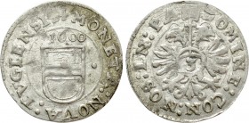 SWITZERLAND. Zug. Groschen (1600). 

Obv: MONETA NOVA TVGIENSIS. 
Coat of arms.
Rev: DOMINE CON NOS IN PA. 
Crowned double eagle facing.

HMZ 2...