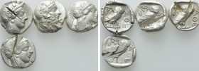 4 Tetradrachms of Athens. 

Obv: .
Rev: .

. 

Condition: See picture.

Weight: g.
 Diameter: mm.