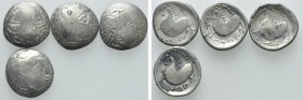 4 Celtic Tetradrachms. 

Obv: .
Rev: .

. 

Condition: See picture.

Weight: g.
 Diameter: mm.