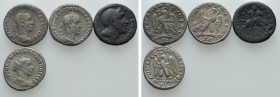4 Roman Provincial Coins. 

Obv: .
Rev: .

. 

Condition: See picture.

Weight: g.
 Diameter: mm.