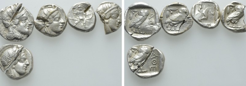 5 Tetradrachms and Staters. 

Obv: .
Rev: .

. 

Condition: See picture....