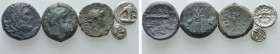 5 Greek Coins. 

Obv: .
Rev: .

. 

Condition: See picture.

Weight: g.
 Diameter: mm.