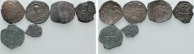 6 Byzantine Coins of the Palaeologean Dynasty. 

Obv: .
Rev: .

. 

Condition: See picture.

Weight: g.
 Diameter: mm.