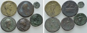 6 Roman Coins. 

Obv: .
Rev: .

. 

Condition: See picture.

Weight: g.
 Diameter: mm.