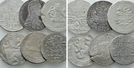 6 Large Silver Coins of the Ottoman Empire; Austria etc. 

Obv: .
Rev: .

. 

Condition: See picture.

Weight: g.
 Diameter: mm.