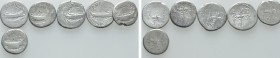 6 Legionary Denarii of Marc Antony. 

Obv: .
Rev: .

. 

Condition: See picture.

Weight: g.
 Diameter: mm.