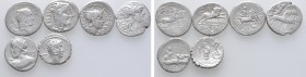 6 Roman Republican Denarii. 

Obv: .
Rev: .

. 

Condition: See picture.

Weight: g.
 Diameter: mm.