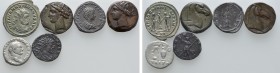 6 Greek and Roman Coins. 

Obv: .
Rev: .

. 

Condition: See picture.

Weight: g.
 Diameter: mm.