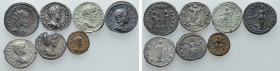7 Roman Coins. 

Obv: .
Rev: .

. 

Condition: See picture.

Weight: g.
 Diameter: mm.
