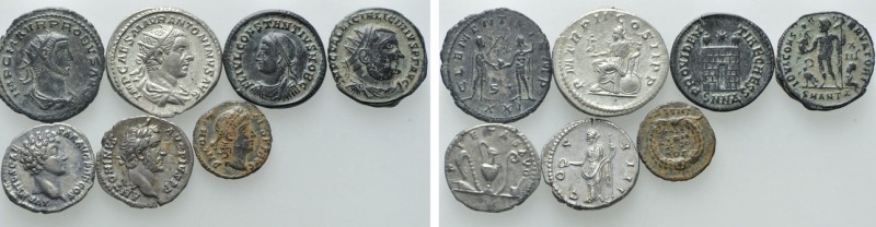 7 Roman Coins. 

Obv: .
Rev: .

. 

Condition: See picture.

Weight: g....