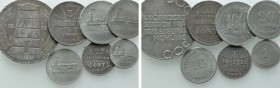 7 Coins " Gebiet des Oberbefehlshabers Ost " and POW Camp Mühling. 

Obv: .
Rev: .

. 

Condition: See picture.

Weight: g.
 Diameter: mm.