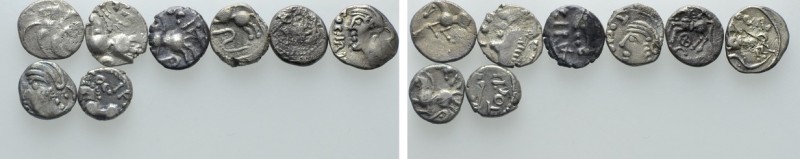 8 Celtic Coins. 

Obv: .
Rev: .

. 

Condition: See picture.

Weight: g...