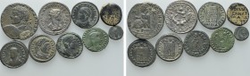 9 Roman Coins. 

Obv: .
Rev: .

. 

Condition: See picture.

Weight: g.
 Diameter: mm.
