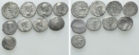 9 Roman Denarii; Some Better Types and Mints; Julius Caesar etc. 

Obv: .
Rev: .

. 

Condition: See picture.

Weight: g.
 Diameter: mm.