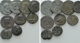 9 Roman Provincial Coins. 

Obv: .
Rev: .

. 

Condition: See picture.

Weight: g.
 Diameter: mm.