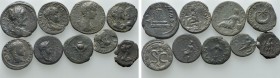 9 Roman Provincial Coins. 

Obv: .
Rev: .

. 

Condition: See picture.

Weight: g.
 Diameter: mm.