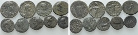9 Roman Provincial Coins. 

Obv: .
Rev: .

. 

Condition: See picture.

Weight: g.
 Diameter: mm.