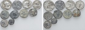 10 Roman Coins. 

Obv: .
Rev: .

. 

Condition: See picture.

Weight: g.
 Diameter: mm.