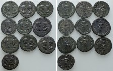 10 Roman Provincial Coins. 

Obv: .
Rev: .

. 

Condition: See picture.

Weight: g.
 Diameter: mm.
