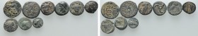 10 Greek Coins. 

Obv: .
Rev: .

. 

Condition: See picture.

Weight: g.
 Diameter: mm.