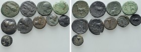 10 Greek Coins; Ainos, Aigospotomoi etc. 

Obv: .
Rev: .

. 

Condition: See picture.

Weight: g.
 Diameter: mm.