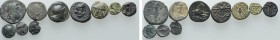 10 Greek Coins; Pitane; Lysimachos etc. 

Obv: .
Rev: .

. 

Condition: See picture.

Weight: g.
 Diameter: mm.