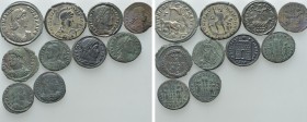 10 Roman Coins; Constantine the Great etc. 

Obv: .
Rev: .

. 

Condition: See picture.

Weight: g.
 Diameter: mm.