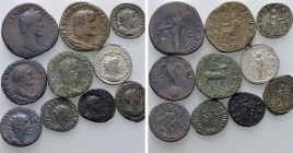 10 Roman Coins; Maximinus Thrax, Aurelian etc. 

Obv: .
Rev: .

. 

Condition: See picture.

Weight: g.
 Diameter: mm.