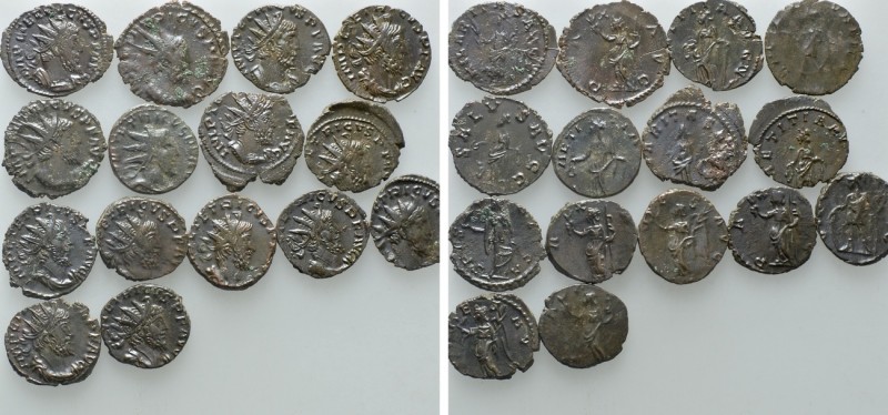 15 Antoniniani of the Gallic Empire. 

Obv: .
Rev: .

. 

Condition: See ...