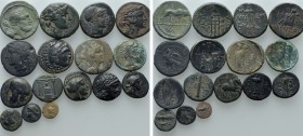 16 Greek Coins. 

Obv: .
Rev: .

. 

Condition: See picture.

Weight: g.
 Diameter: mm.