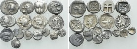 16 Greek Fractions. 

Obv: .
Rev: .

. 

Condition: See picture.

Weight: g.
 Diameter: mm.
